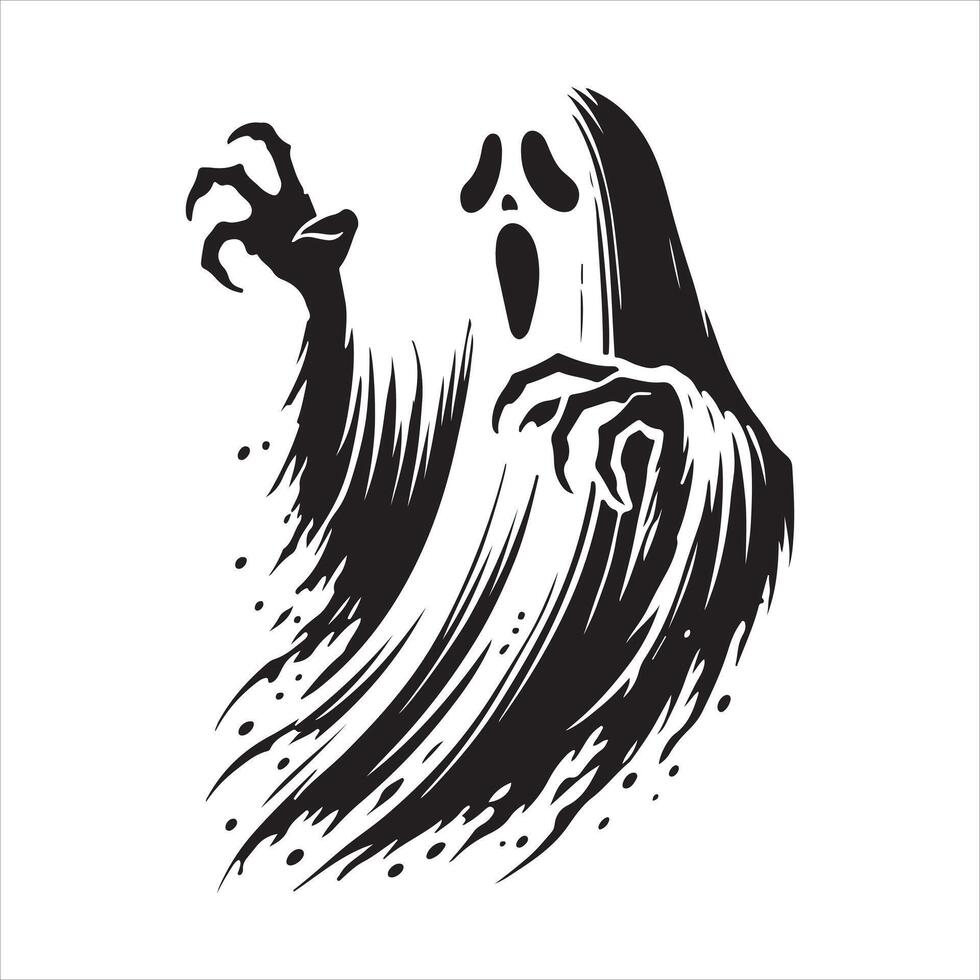 Ghost silhouette EPS illustration vector
