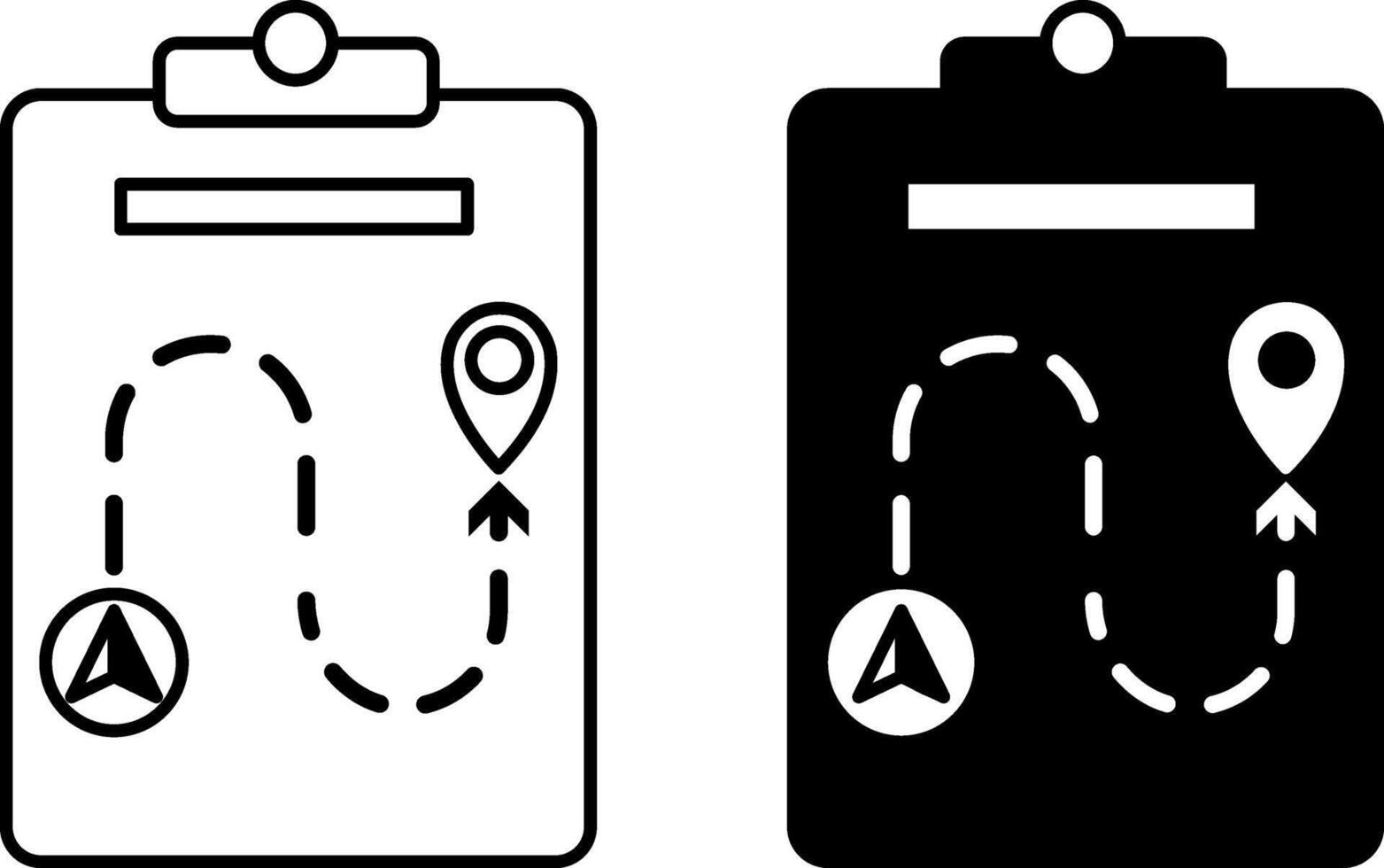 Planning Icons. Black and White Illustrations. Cargo Movement Route, Delivery Service. Logistics Concept vector