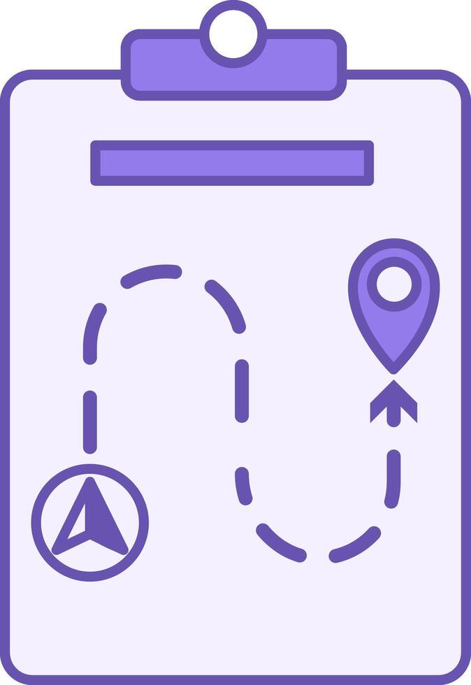 Colored Planning Icon. Illustration. Cargo Movement Route, Delivery Service. Logistics Concept vector