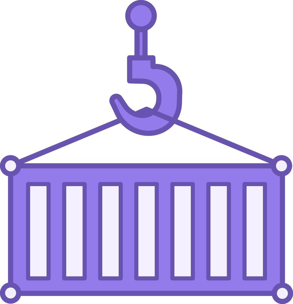 Colored Container Icon. Illustration. Crate or Tank for Cargo Transportation. Delivery Service. Logistics Concept vector