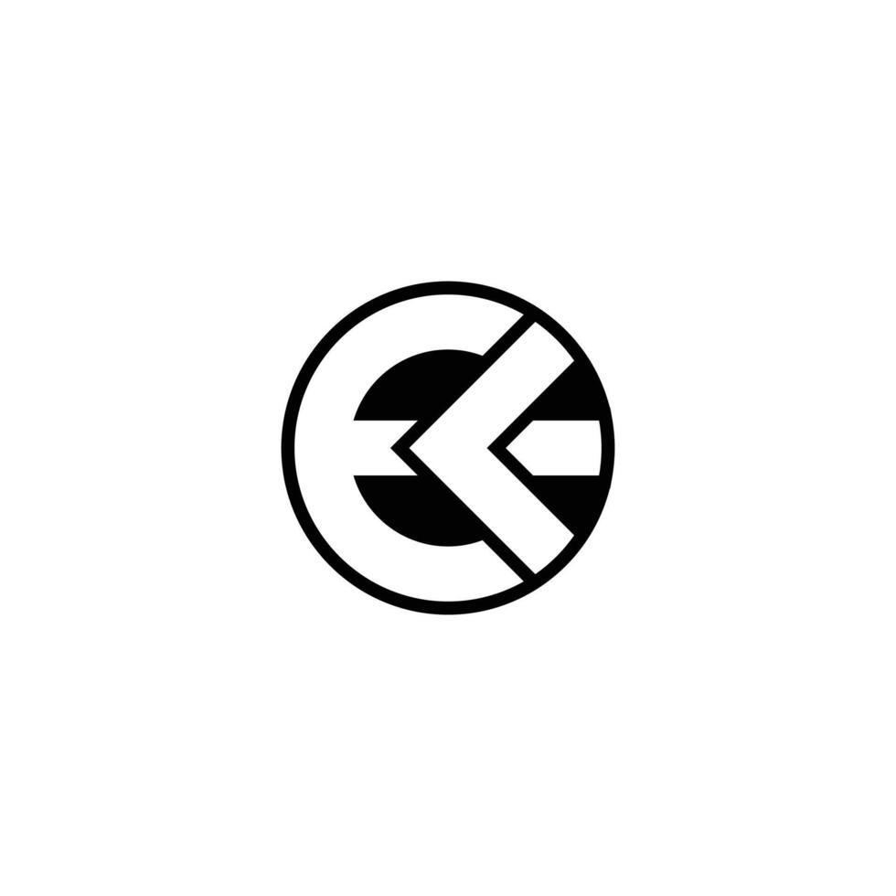 Minimalist Alphabet Letters Initial Monogram KE EK Logo vector