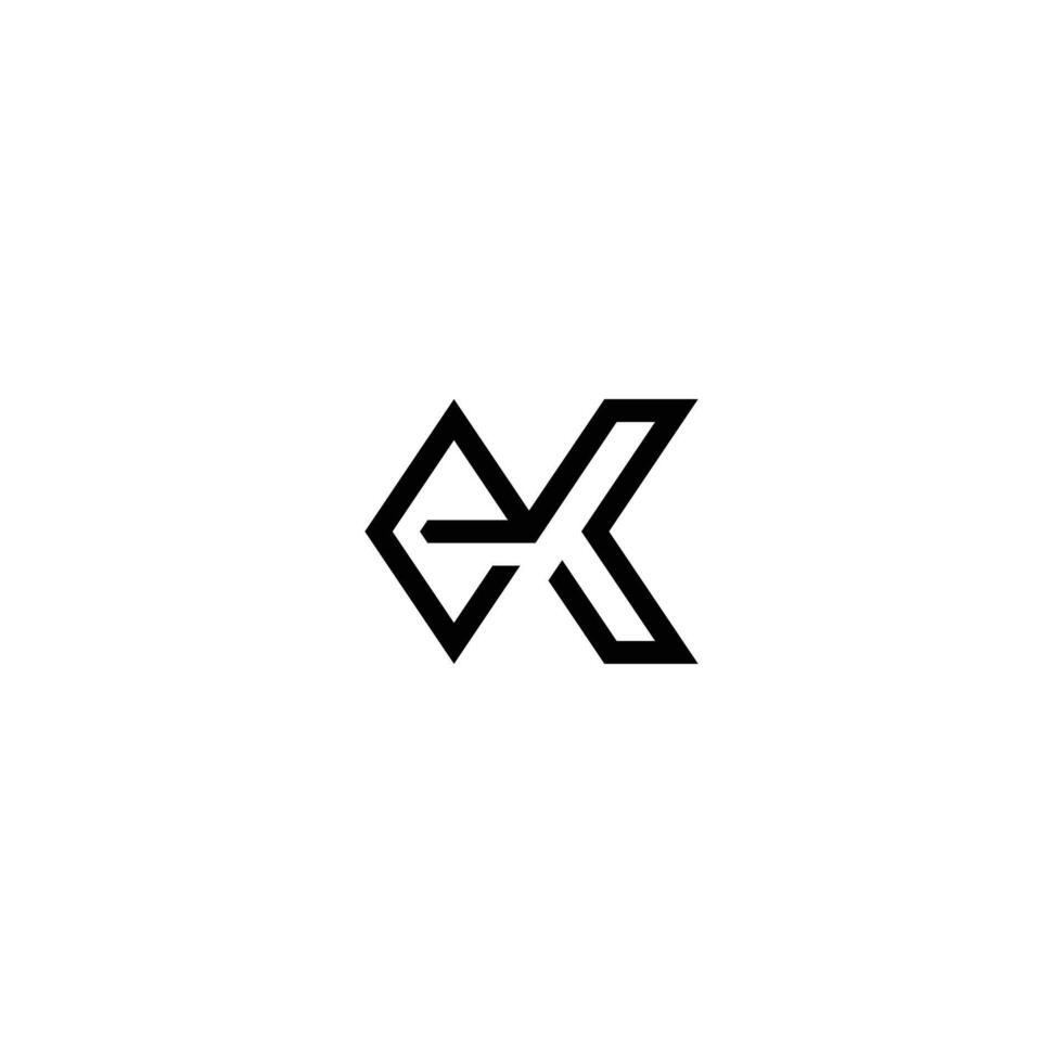 EK, KE, Abstract initial monogram letter alphabet logo design vector