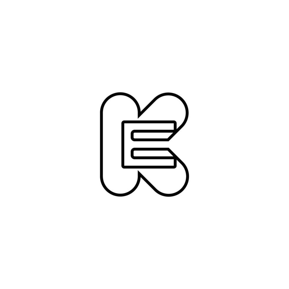Abstract KE EK Letter Logo with Modern Design vector
