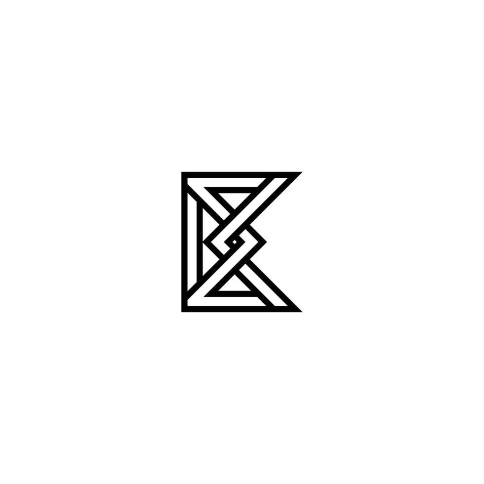 KE or EK logo and icon design vector