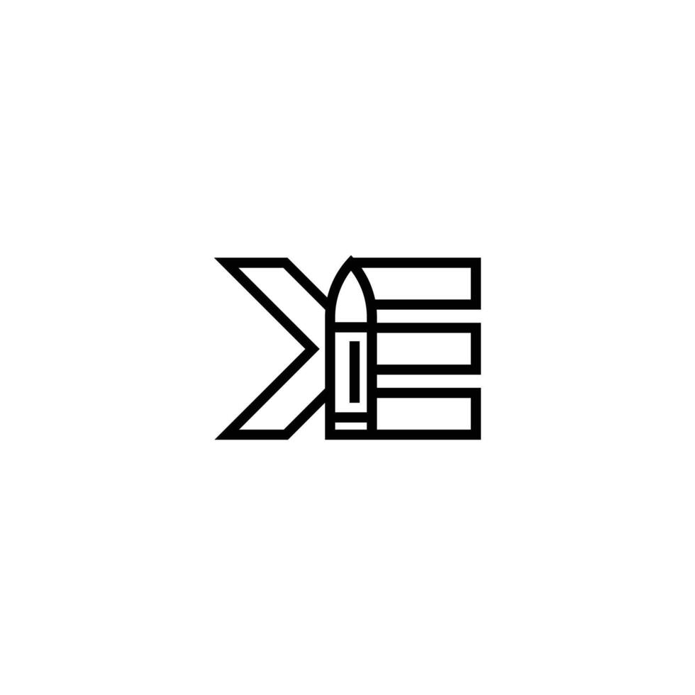 Stylish KE or EK Monogram Logo Design vector