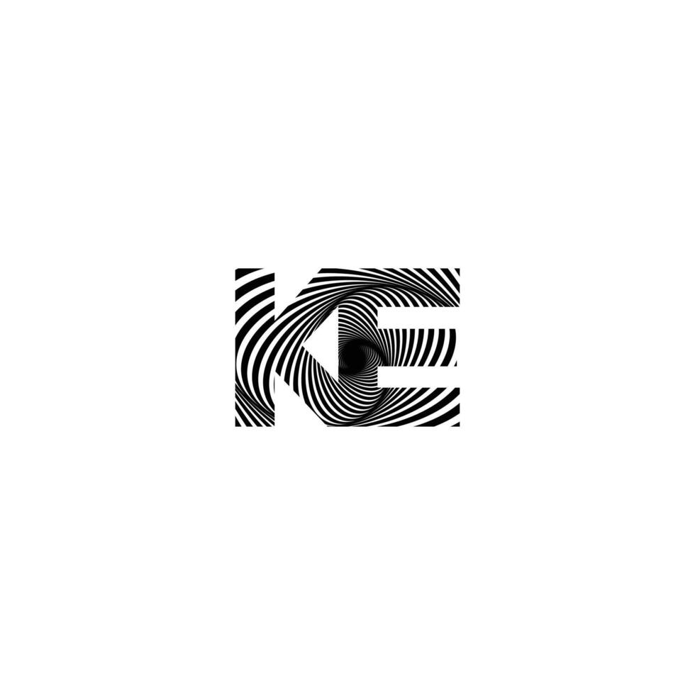 Alphabet letters Initials Monogram logo EK, KE, E and K vector