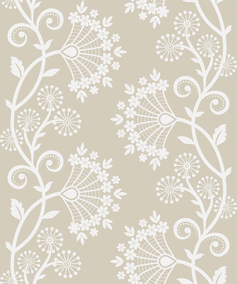 floral Seamless ornament Ethnic style border design vector