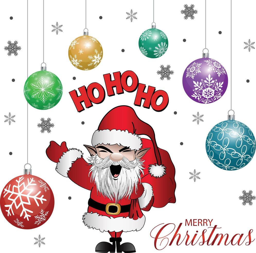 Santa gnome with bag vector