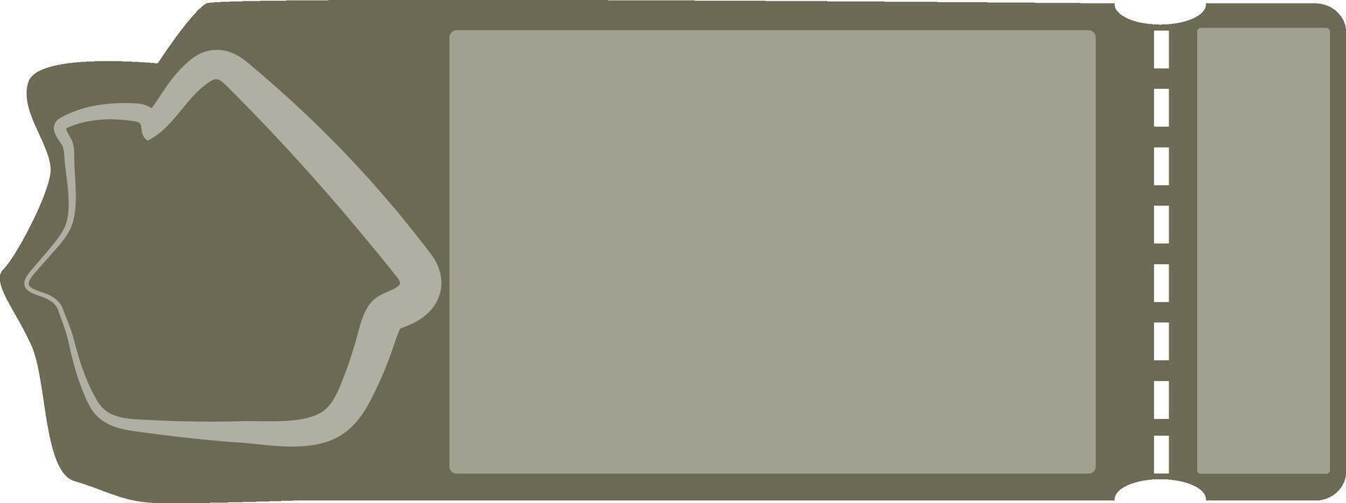 new year coupon in pastel green color with simple gingerbread house icons located on the right side, for various new year discounts vector