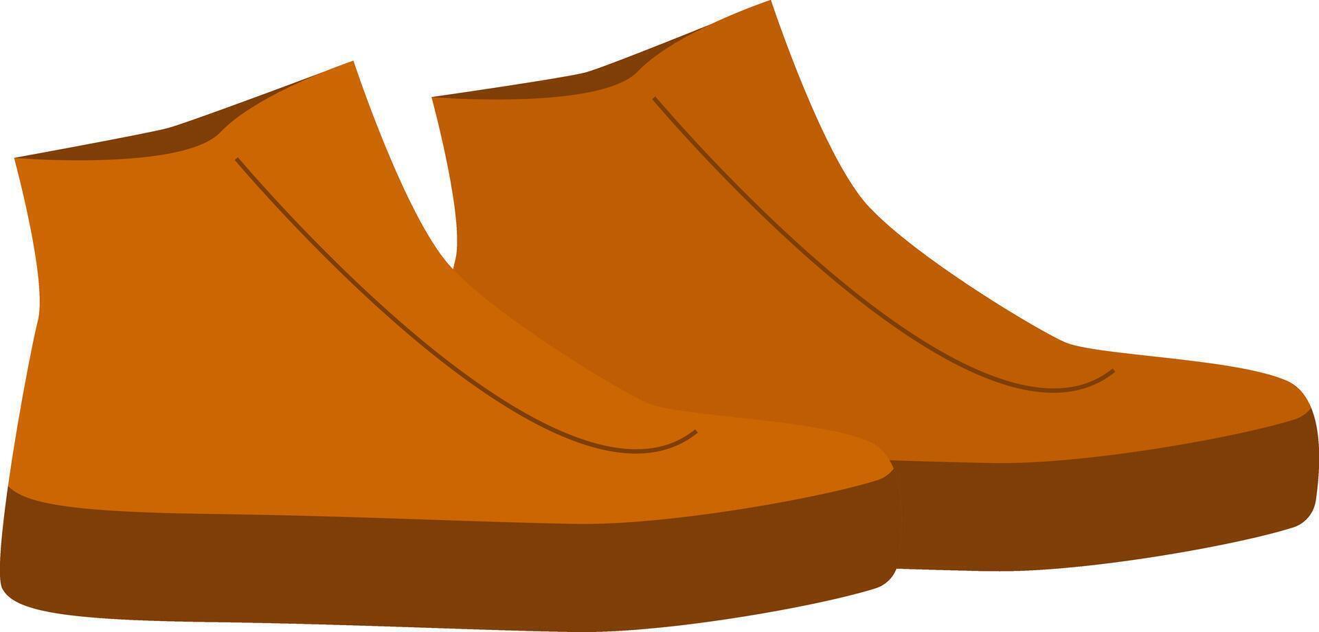 Pair of shoes for cold weather. vector