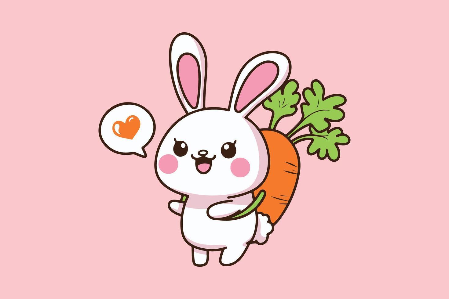 The Cutest Carrot Carrier vector