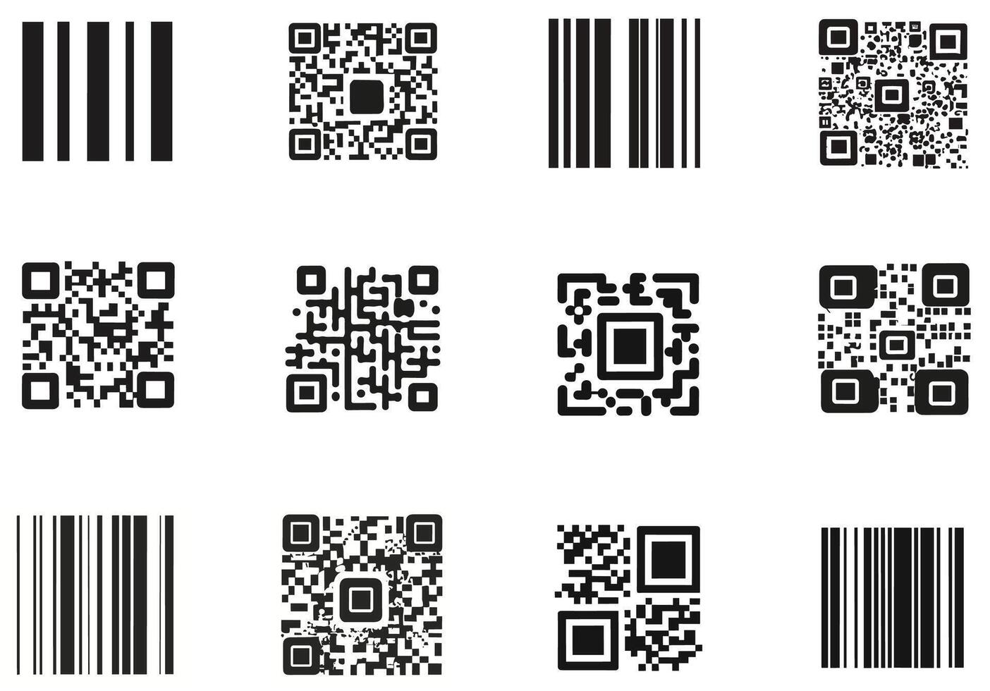 Qr code set vector