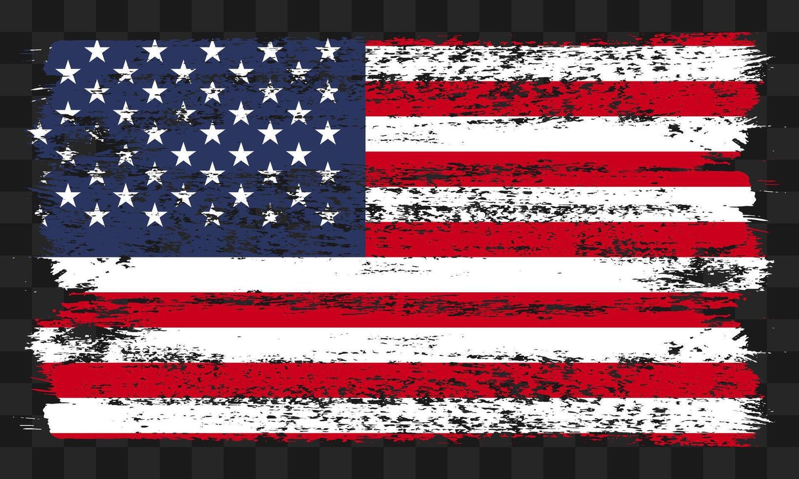USA flag in grunge style vector