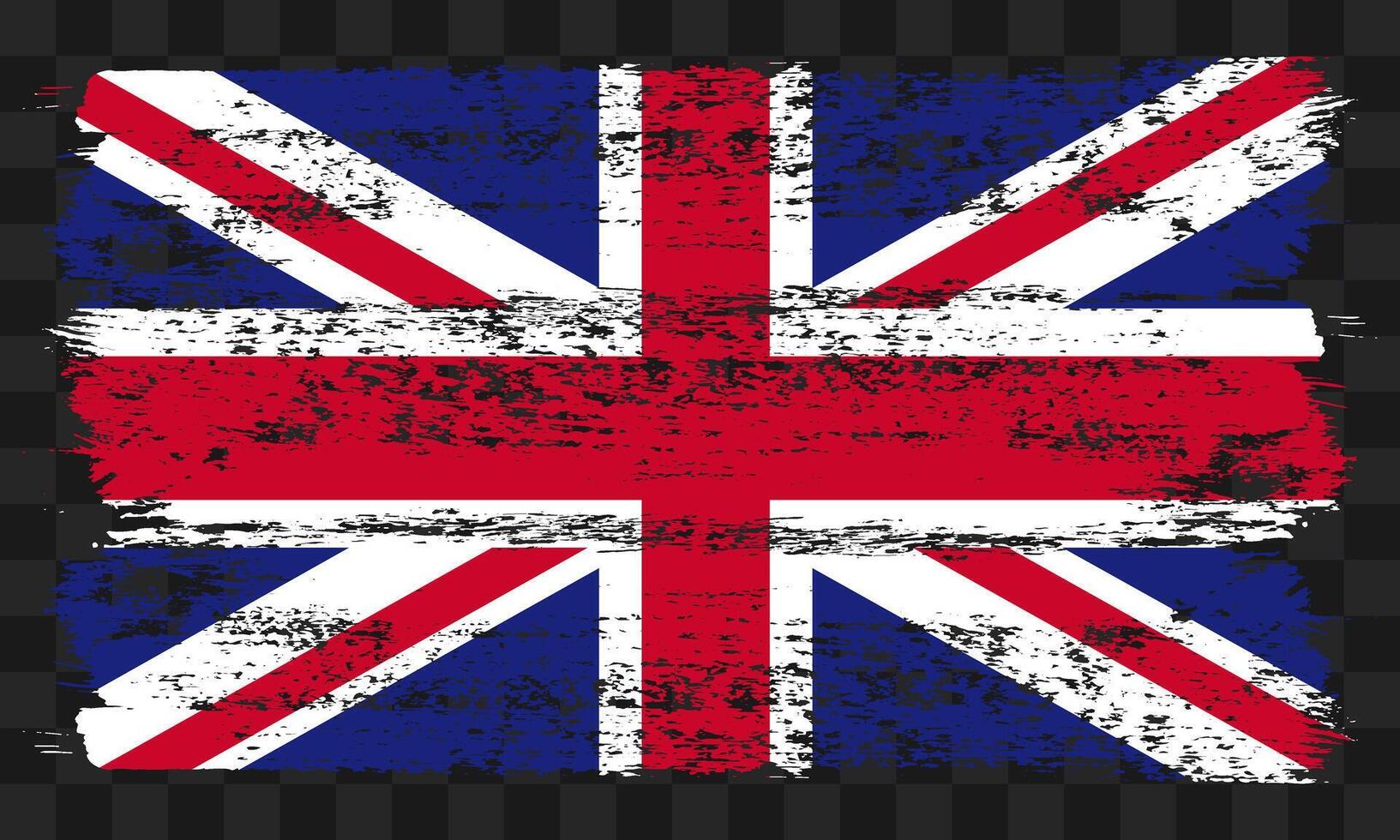 United Kingdom flag in grunge style vector
