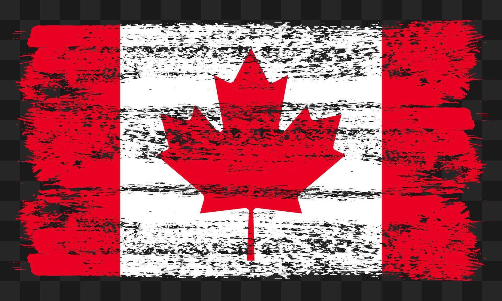 Canada flag in grunge style vector