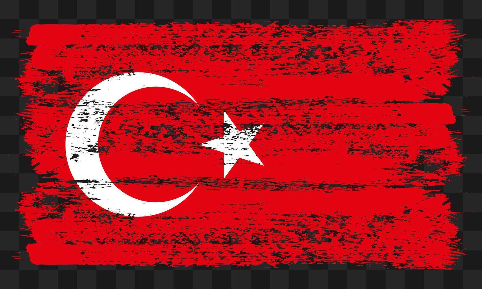 Turkey flag in grunge style vector