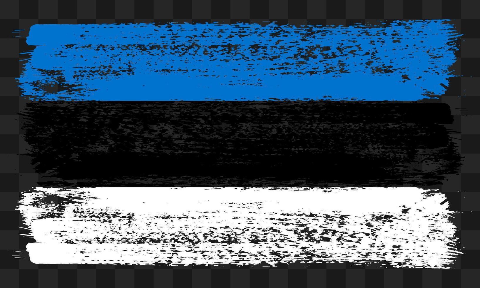 Estonia flag in grunge style vector