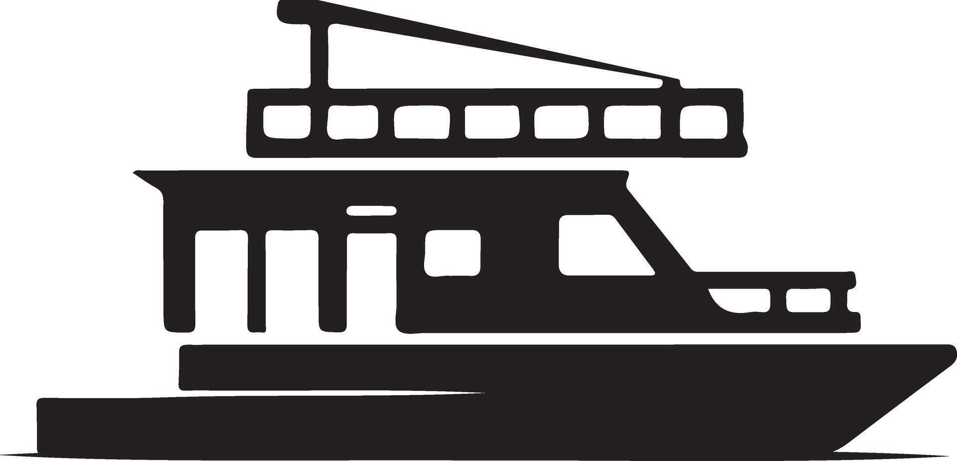 Yacht , icon, silhouette, illustration on a white background vector
