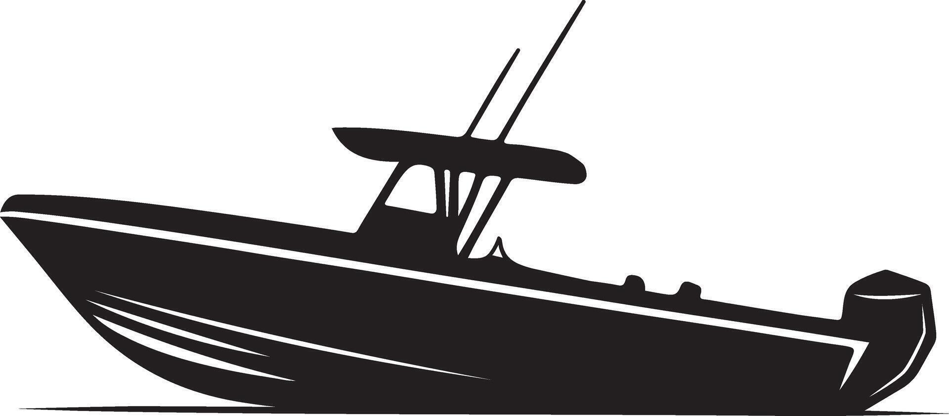 Fishing boat , silhouette, , black color vector