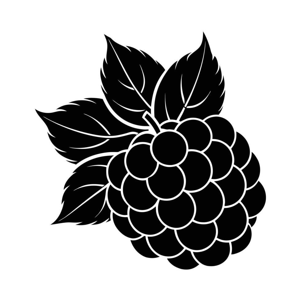Blackberries Tree - Fresh Organic Fruit Illustration for Nature and Food Design vector
