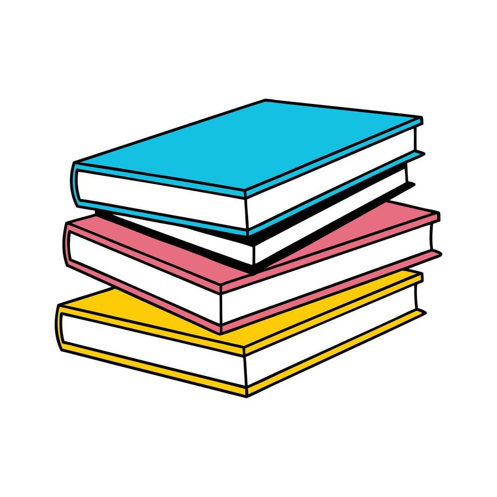Stack of Books Academic and Literary Symbol for Learning and Knowledge Enthusiasts vector