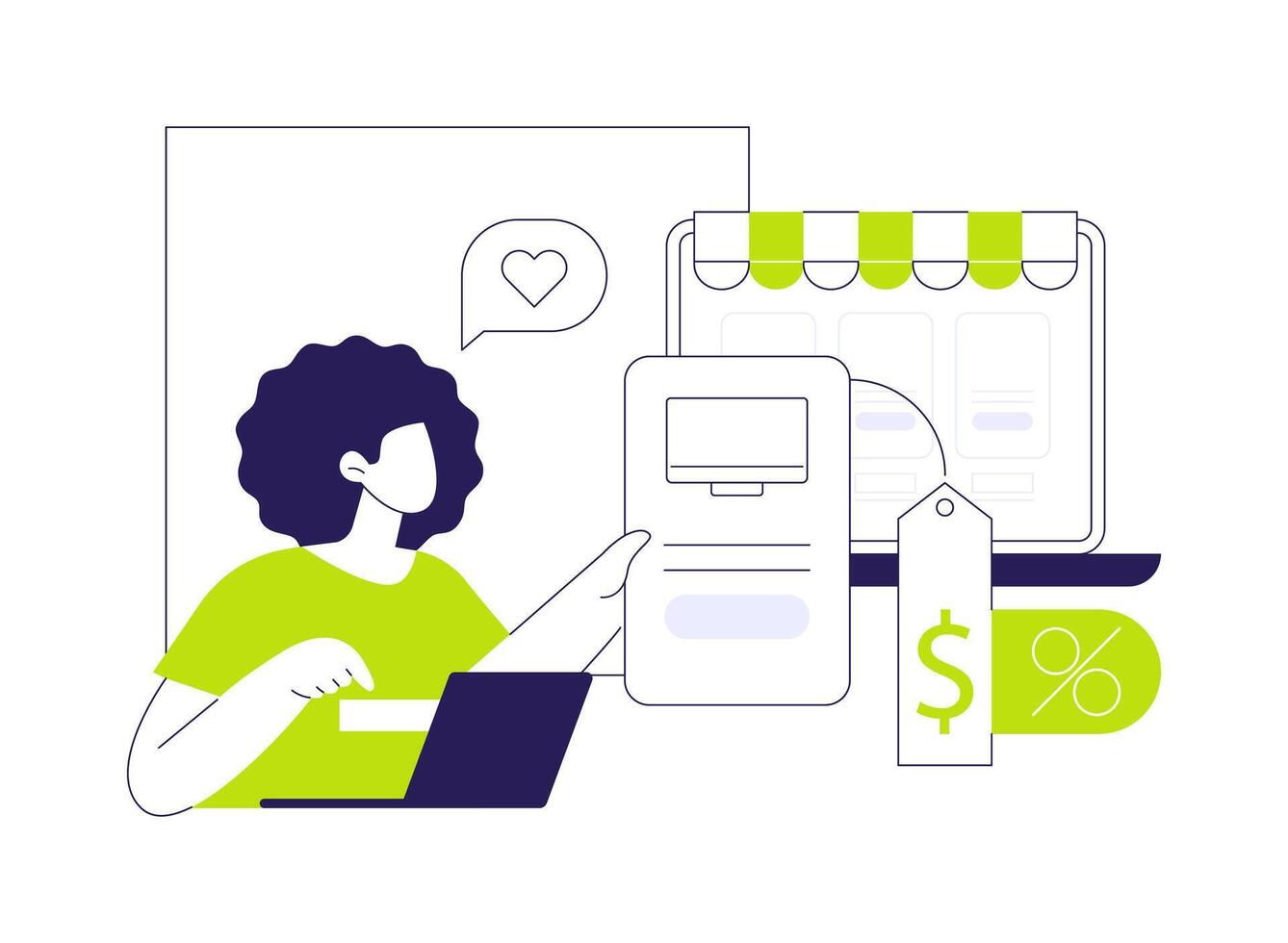 Personalized customer experience abstract concept illustration. vector