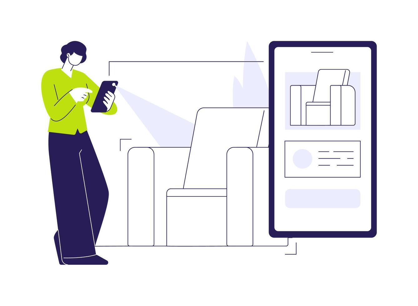 Smart camera abstract concept illustration. vector