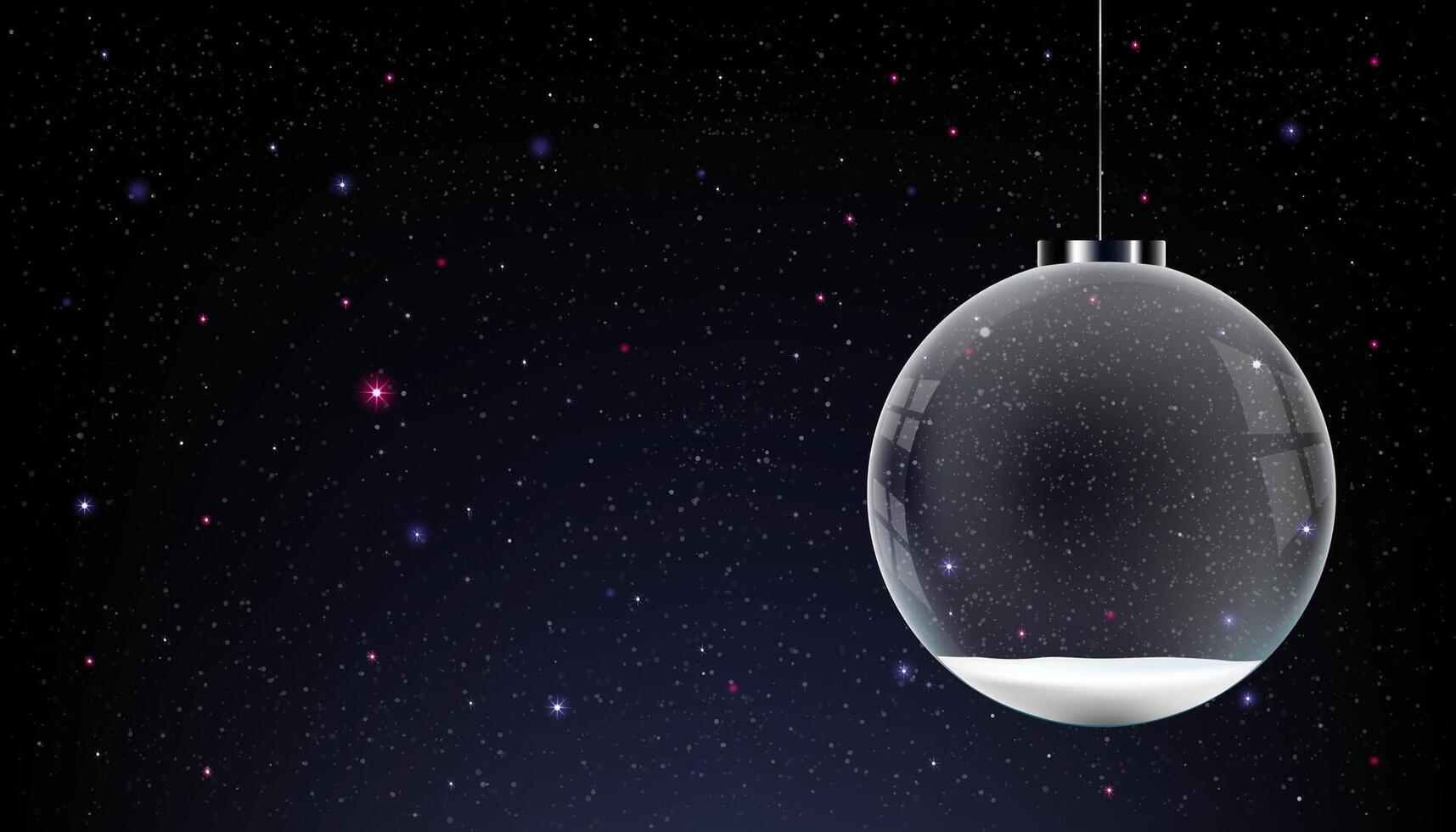Christmas Background,Space Night Sky,Star and Snow globe,Magic Christmas on Dark Blue Sky,Starry Universe Galaxy,Cloud in Winter Night,Backdrop for Holiday New Year and Winter background 2025 vector
