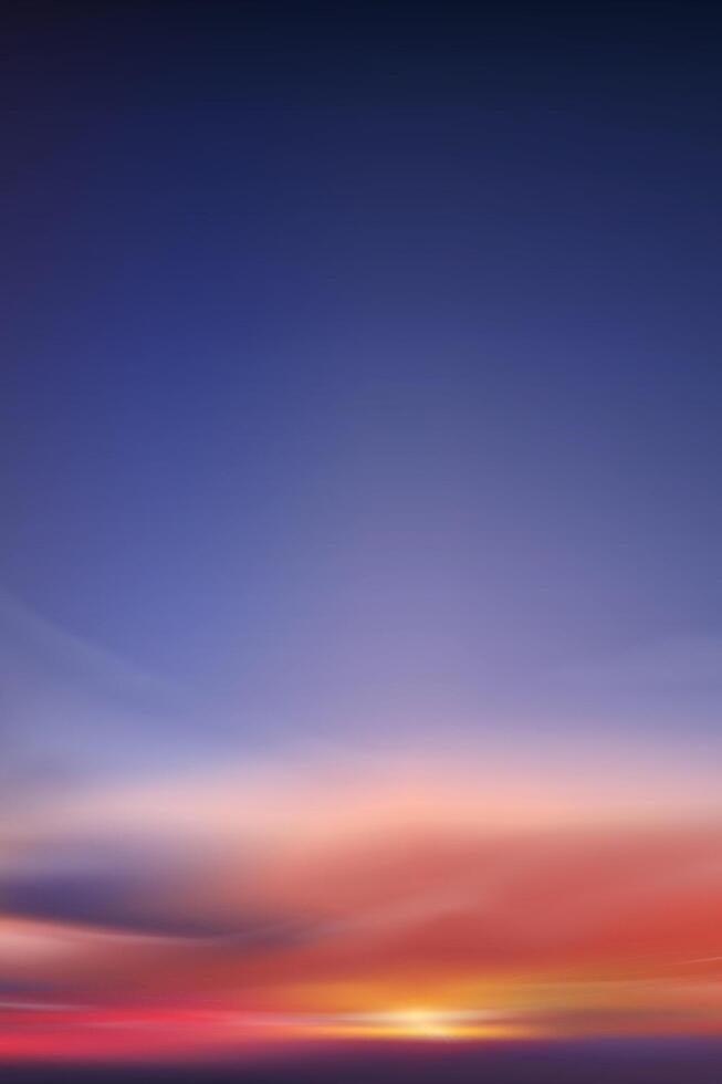 Autumn Sunset Sky,Cloud Background,Sunrise by Beach with Orange,Pink,Blue.Summer Nature Landscape Dramatic Golden Hour with twilight dusk Sky in Evening after Sun Dawn, Banner Sunlight in Winter vector