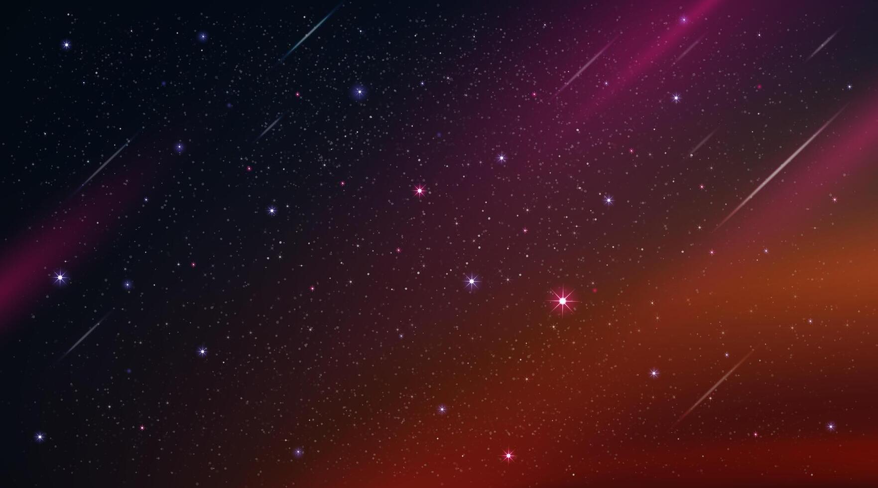 Space Night Sky Galaxy Background,Beautiful Deep Universe Nebula with Sparkle of Stars Field in Red,Purple,Dark Blue Sky, illustration Nature Abstract Starry with Milky Way vector