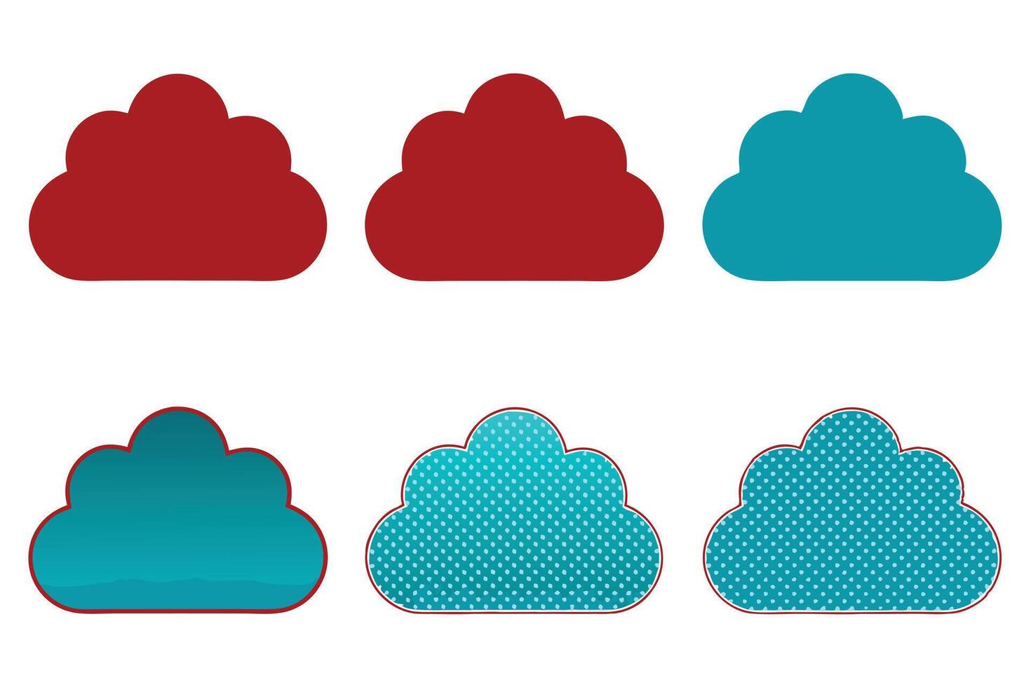 Cloud with Small Dotted Outline vector