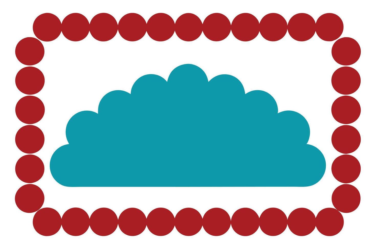 Cloud Surrounded by Border vector