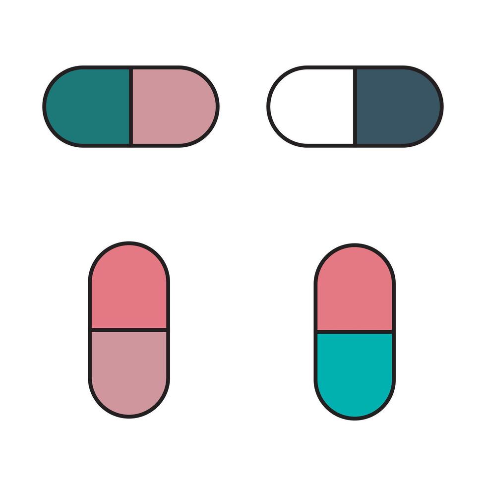 Capsule Medicine Icon For Pharmacy And Medical Store vector