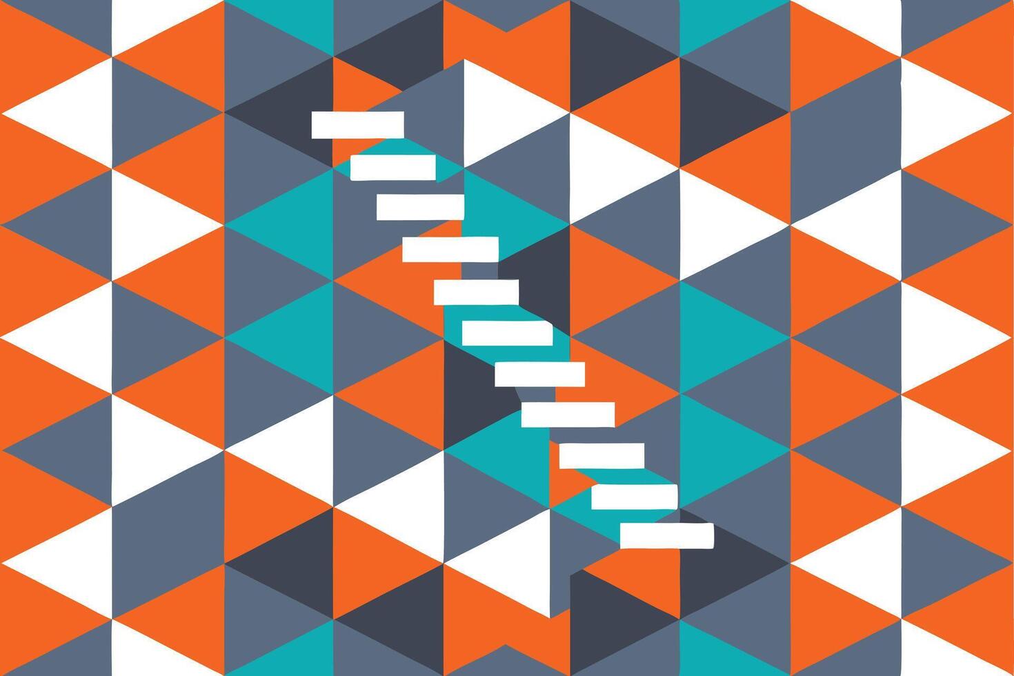 Abstract Geometric Staircase Design Triangles, Steps, Ascent, Progress, Success vector