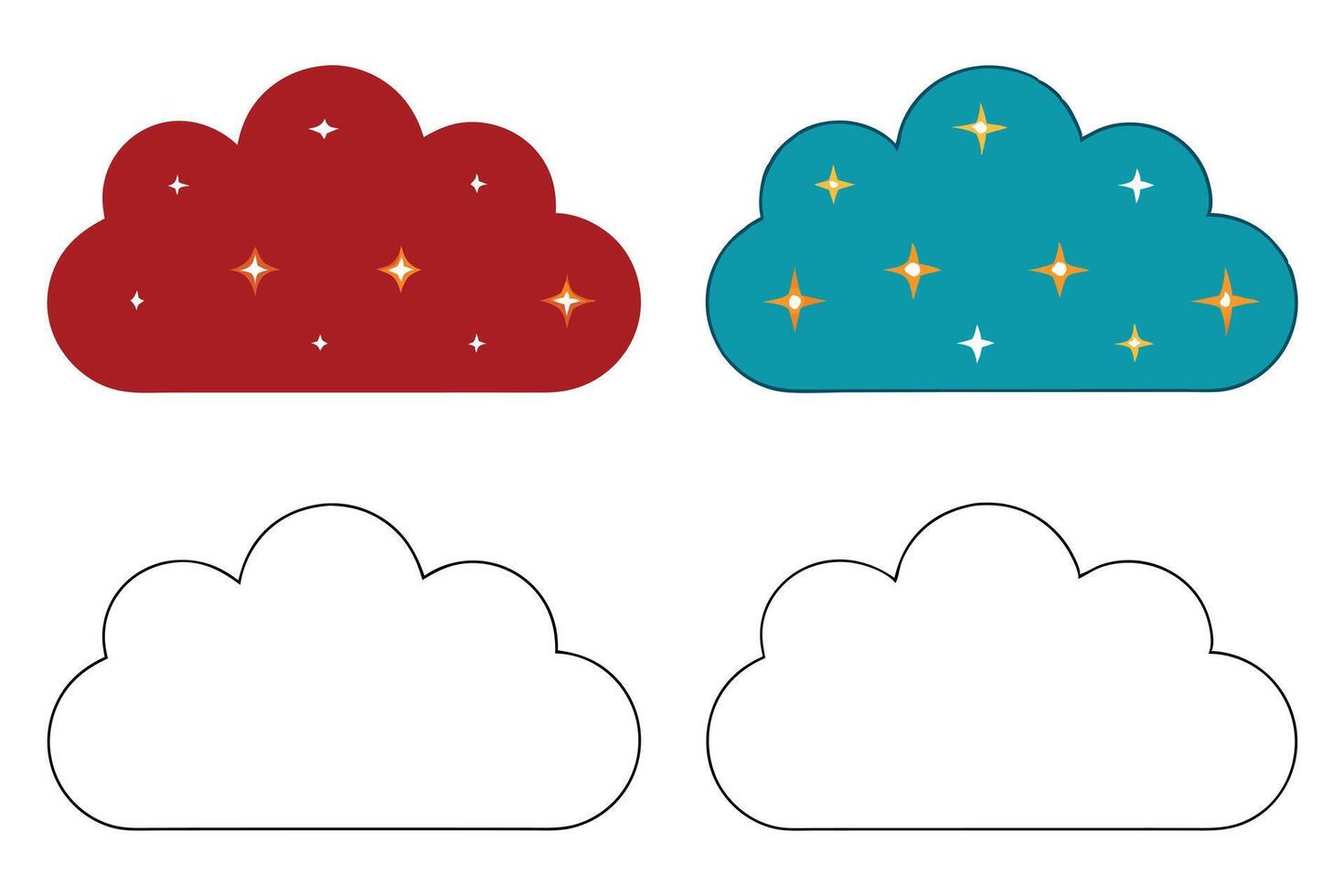 Cloud with Small Sparkles vector