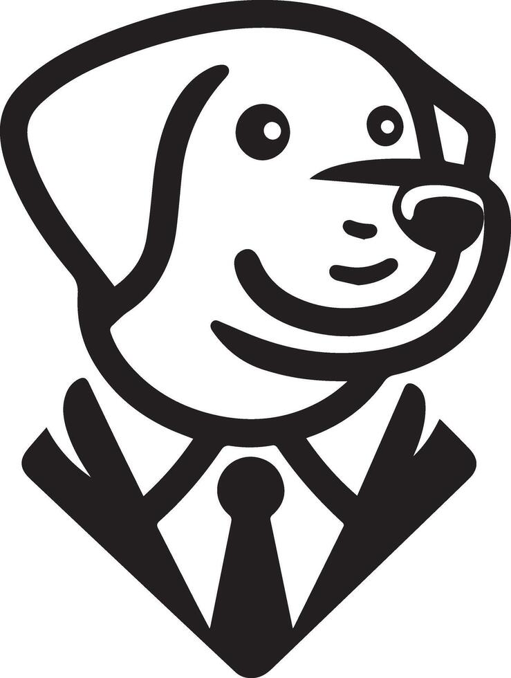 Happy Labrador Dog in a Suit A Fun And Stylish Stock Photo vector