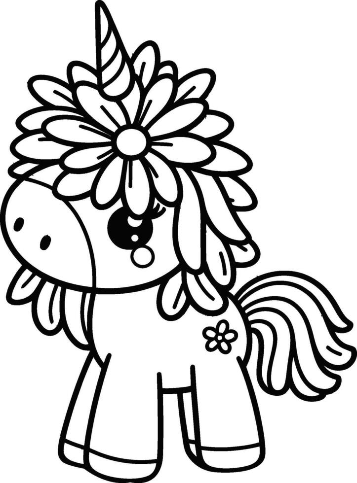 Free printable unicorn coloring pages vector