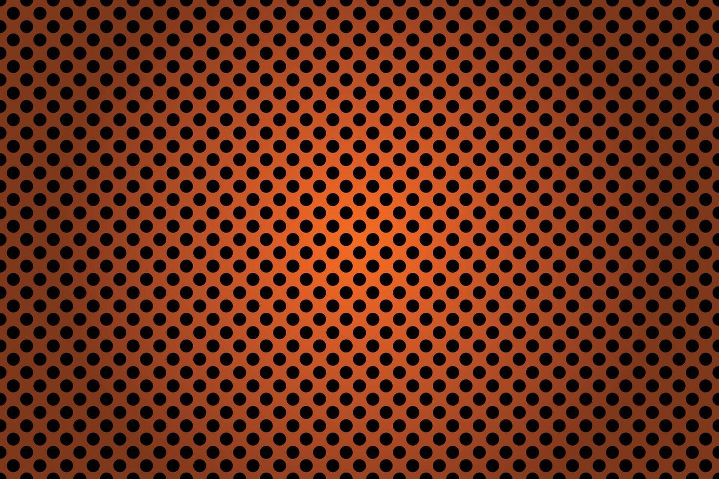 Perforated black and orange metallic background, abstract background illustration vector