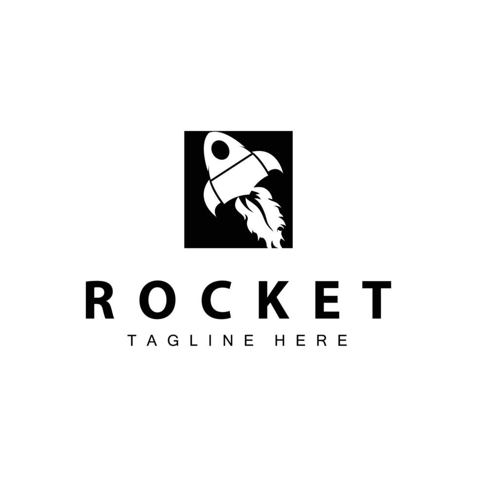 Rocket logo silhouette vector