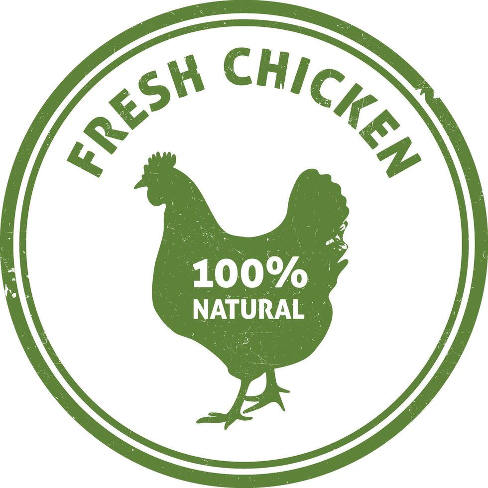 Chicken badge, label. Fresh farm food logotype cooking egg and bird broilers labels vector
