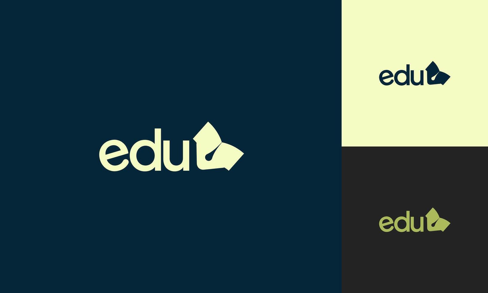 Sleek Modern Education Logo, learning logo Course or Online Learning platform and media Suitable For Branding, And branding purposes vector