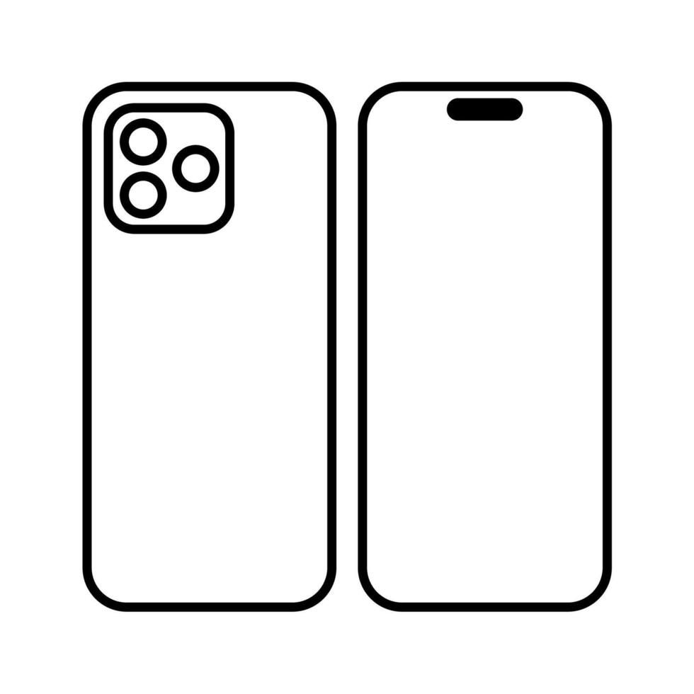 Latest iphone line icons vector