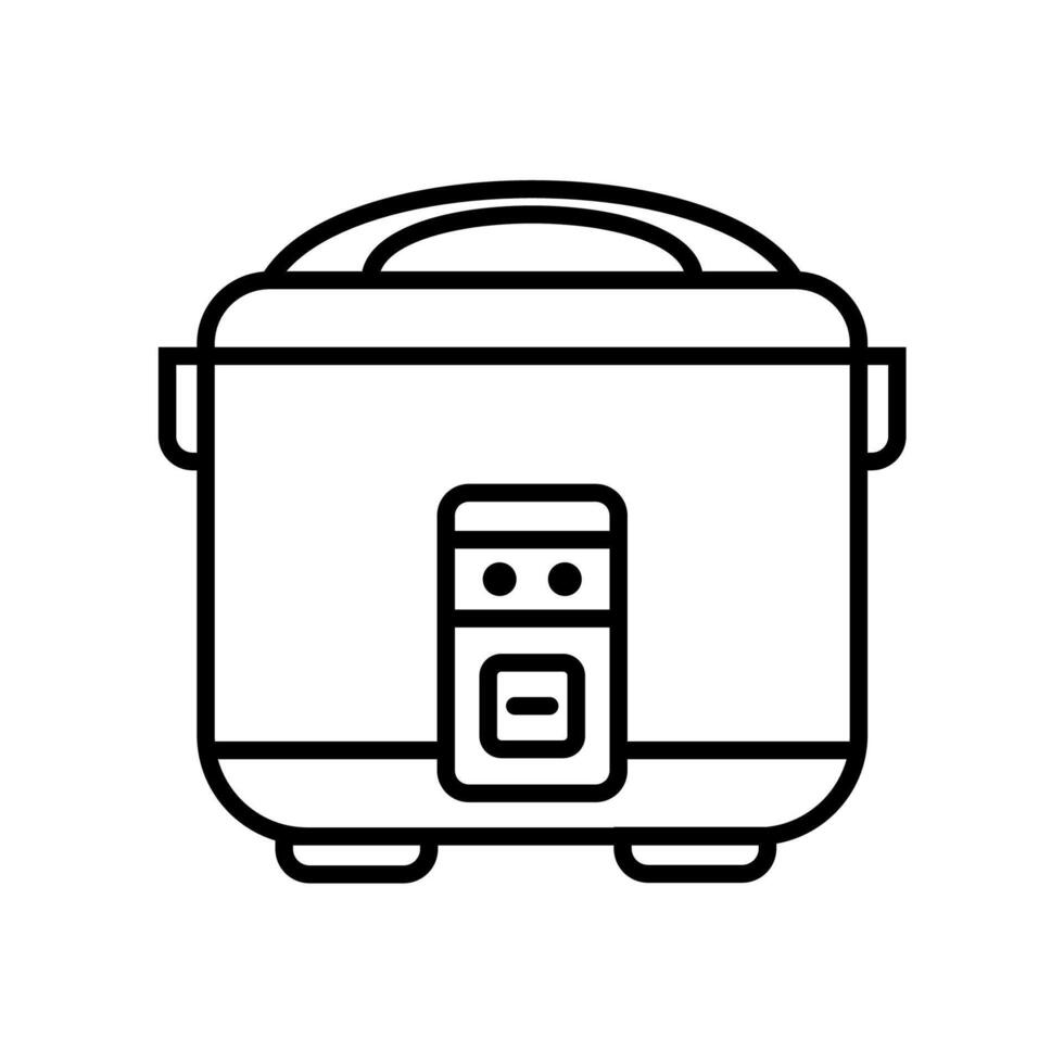 Rice cooker line icon for web and apps. vector