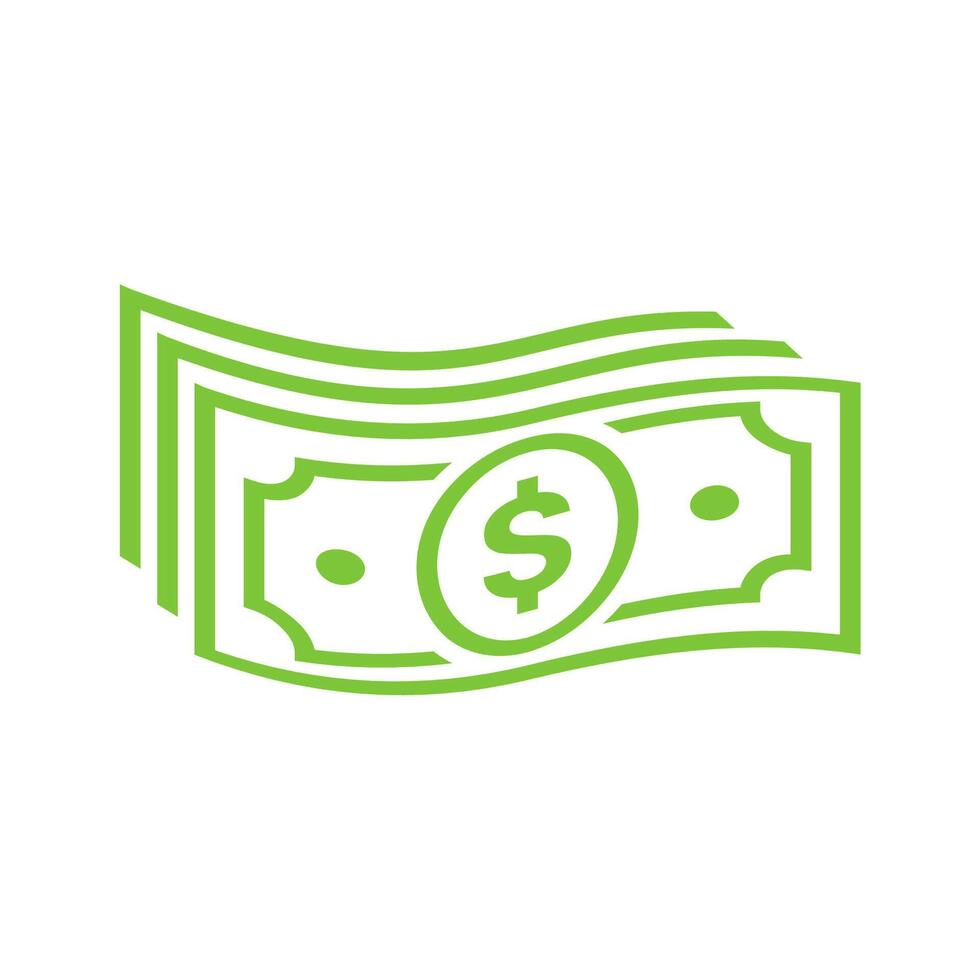 Money line icon isolated on white background vector