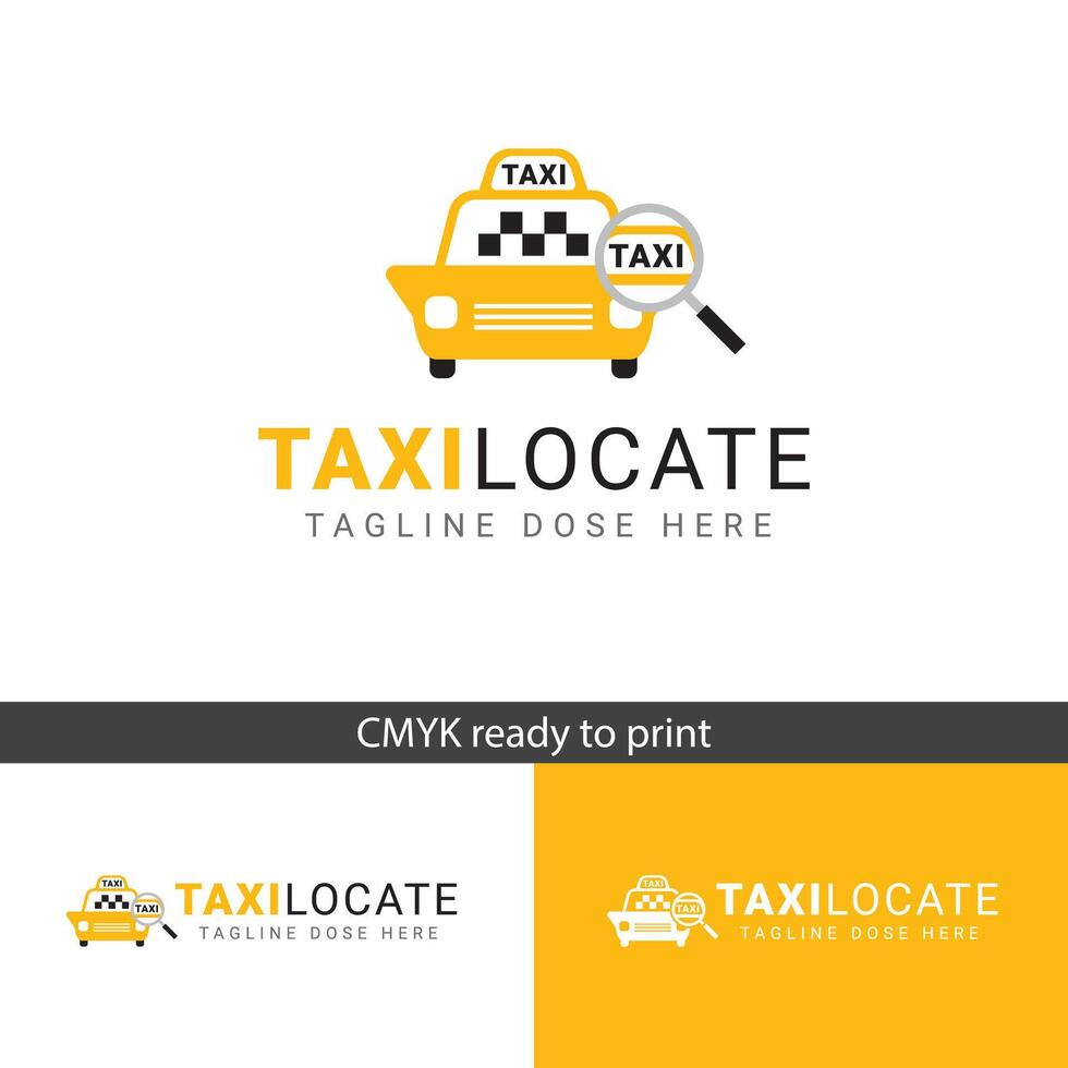 Logo Template TAXI LOCATE vector