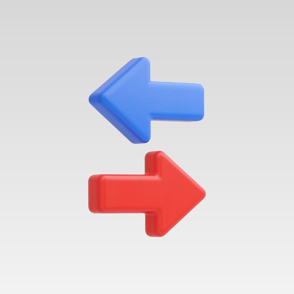 3d Realistic Exchange arrow transfer icon illustration vector