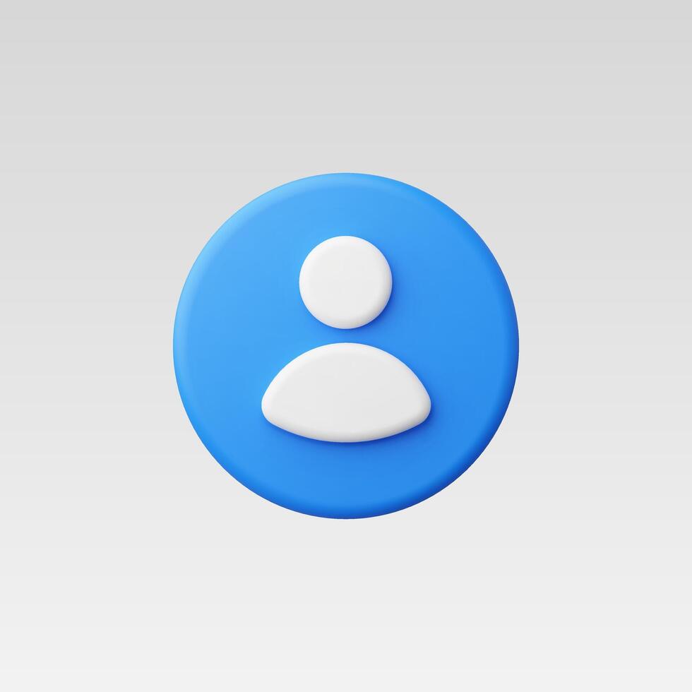 3d Realistic People or person Icon illustration vector