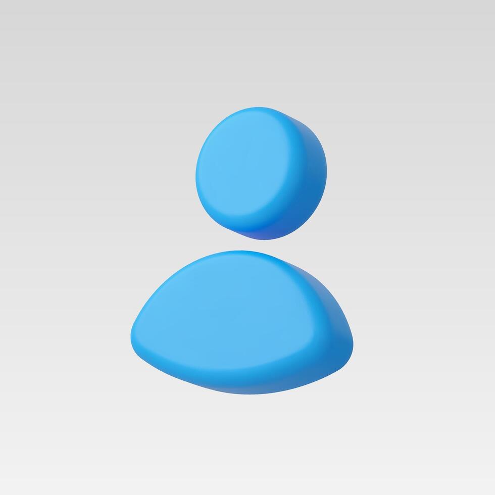 3d Realistic Person or People icon illustration vector