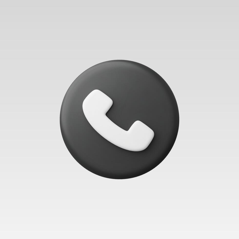 3d Realistic Call Icon illustration vector