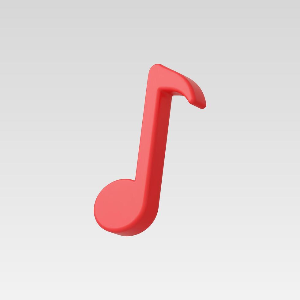 3d Realistic Music note Icon illustration vector